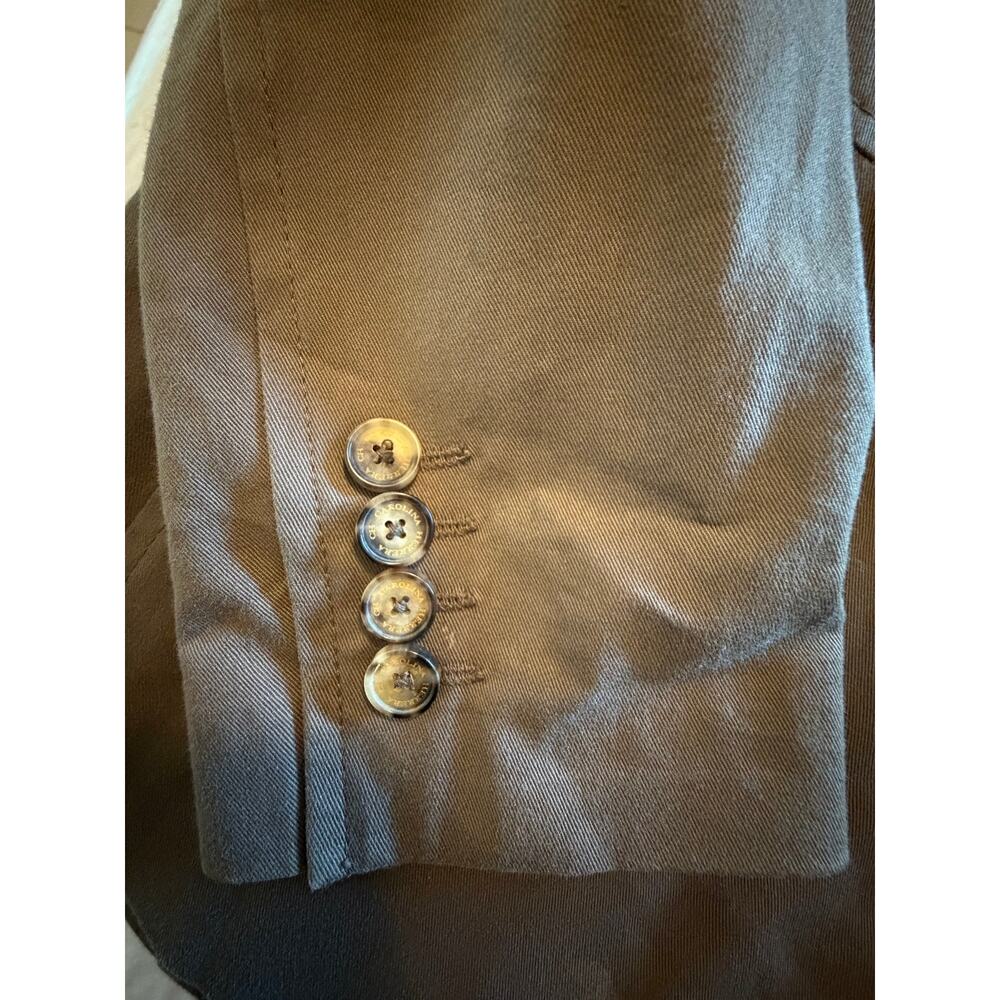 Carolina Herrera Cotton Blend Brown Blazer Size 12 - Picture 7 of 11